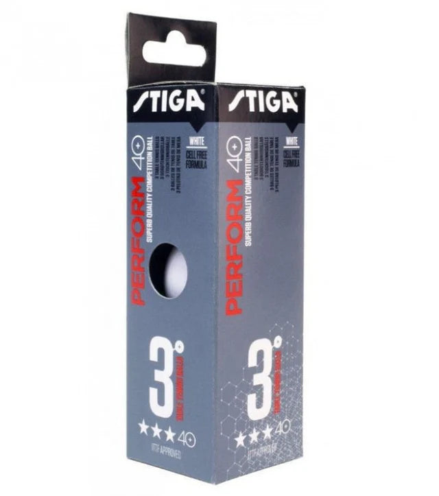 Stiga Confezione di 3 palline PERFORM bianche ABS (3 stelle)