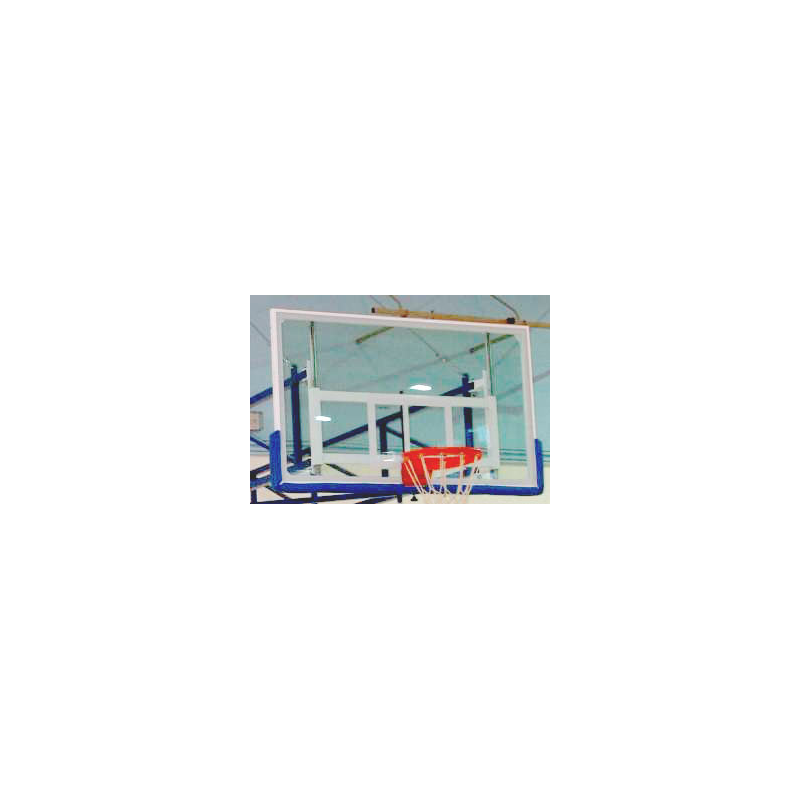 Tabellone basket in cristallo temperato mm.12 dimensioni cm. 180x105 Art. B 662/2